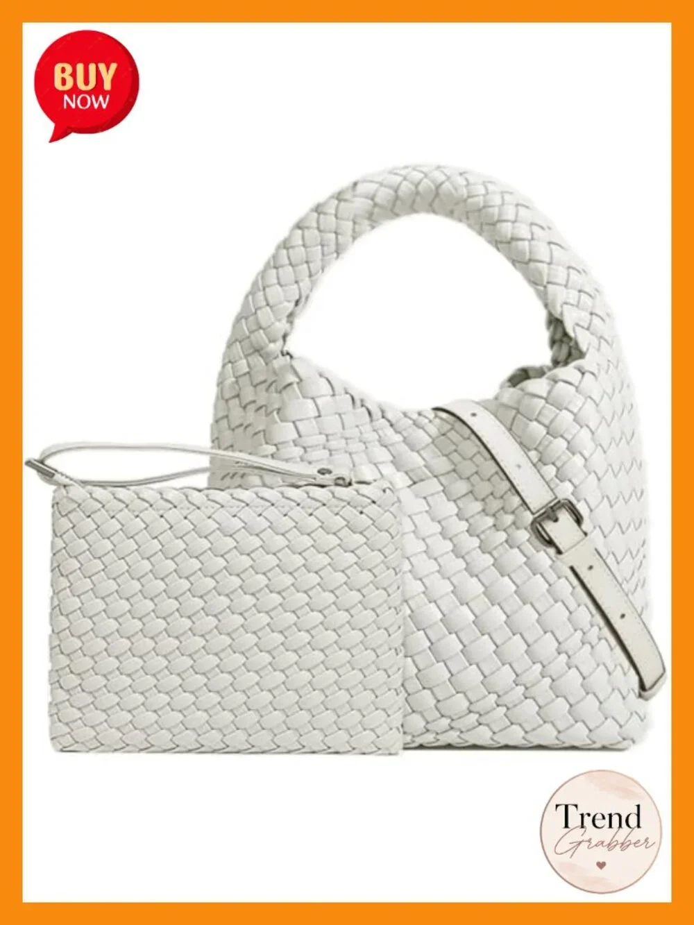 Small Woven Hobo Tote Handbag Vegan Leather Crossbody Shoulder Clutch Purse